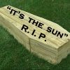 It's the sun?  That coffin has so many nails. . . "